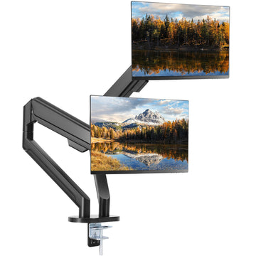 Dual Monitor Mount, Gas Spring, 13-35 in, 12 kg