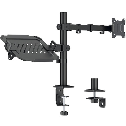 Dual Monitor and Laptop Stand, 17-32" Screen, 12-17" Laptop