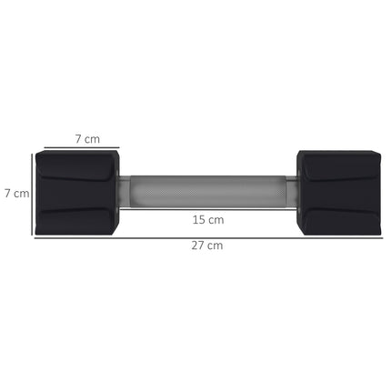 10 Kg Dumbbell Set - Non-slip, metal handle, black