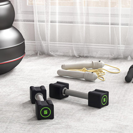 10 Kg Dumbbell Set - Non-slip, metal handle, black