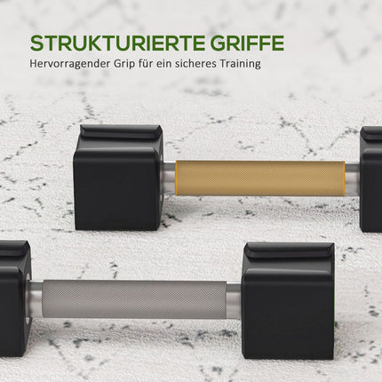 Dumbbell set 15 Kg - Non-slip handles for strength training