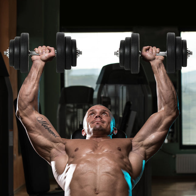 40 kg floor-friendly dumbbell set, steel - strength training