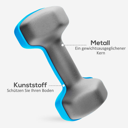 Dumbbell Set with Rack – 6 Weights: 2x1kg, 2x3kg, 2x5kg