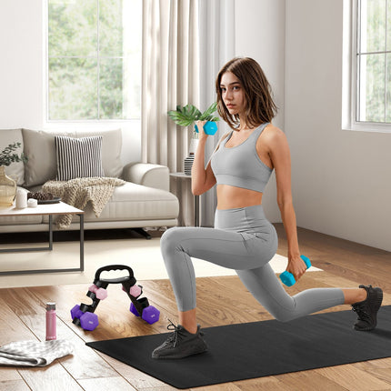 Dumbbell Set with Rack – 6 Weights: 2x1kg, 2x3kg, 2x5kg