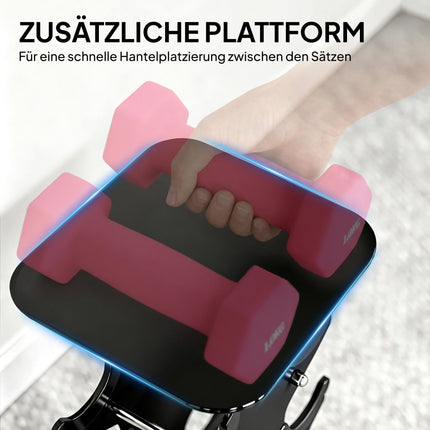 Dumbbell Set with Stand, 8 Weights, Non-Slip Grip