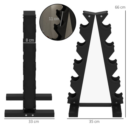Dumbbell rack - 5 levels hold 10 dumbbells up to 100 kg