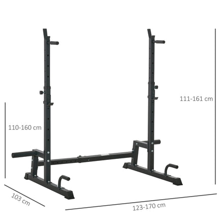 Adjustable dumbbell and barbell rack, steel, capacity 150 kg