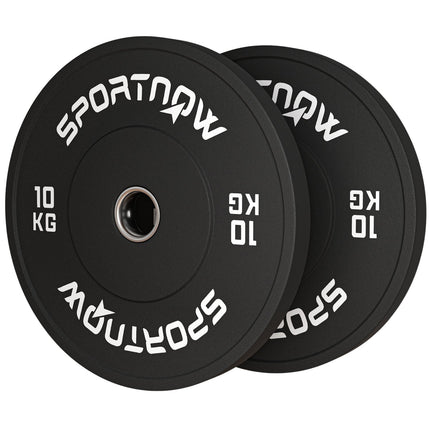 Dumbbell Weight Plates Set, 2x10kg, Ø 50mm, Black