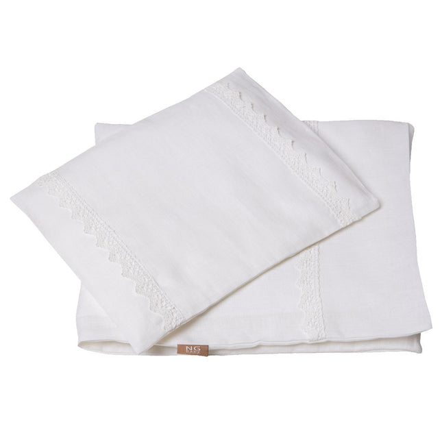 Duvet set Crib white lace