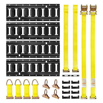 E-Track Tie-Down Rail Kit, 4 Pack 1.3 Ft, 1500 Lb