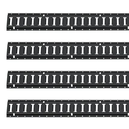 E-Track Tie-Down Rail Kit, 5 Ft Steel, 18-Piece, 2000 lb