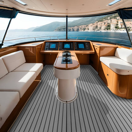 EVA Foam Boat Decking, 240 x 90 cm, Non-Slip Adhesive