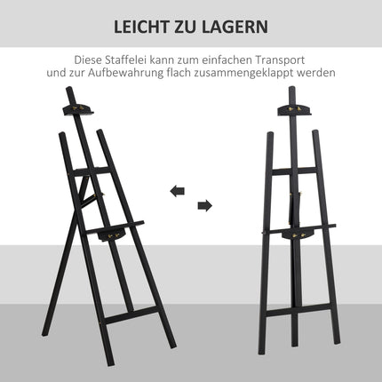 Adjustable pine easel for art painting, 90° foldable