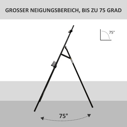 Adjustable pine easel for art painting, 90° foldable