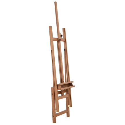Adjustable easel in beech wood with storage, 53-230cm