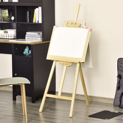 Adjustable pine easel - natural finish, 51.5x71.5x134.5 cm