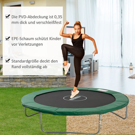 Trampoline edge protection, 244 Cm, weatherproof green PVC