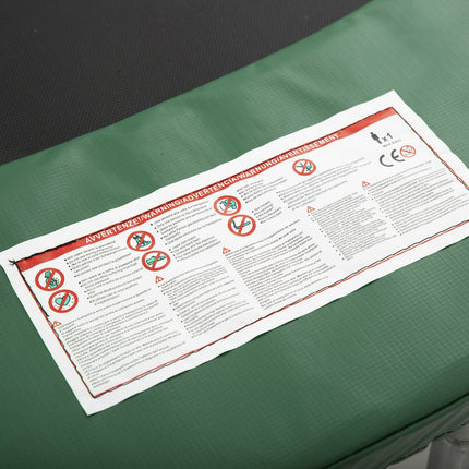 Trampoline edge protection, 244 Cm, weatherproof green PVC