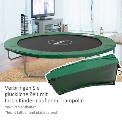 Trampoline edge protection, 244 Cm, weatherproof green PVC