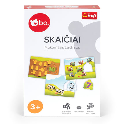 Educational Board Game ""Numbers"" for Kids, Lithuanian Language