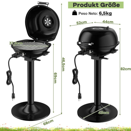 Electric BBQ Grill – Portable, Non-Stick, Adjustable Temp