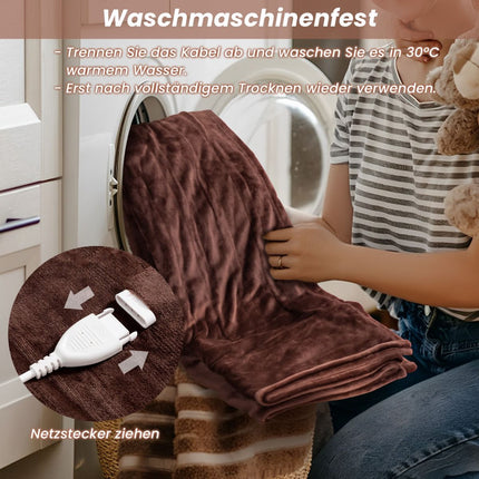Electric Blanket 150 x 200 cm, Remote Control, Auto Shut-Off