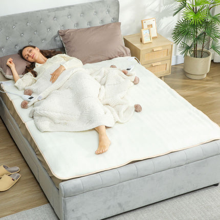 Electric Blanket, Dual Zone, 160x140 cm, 5 Heat Levels, Timer