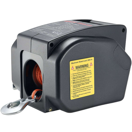 Electric Boat Trailer Winch, 12V 300W, 900 kg, Wired Remote