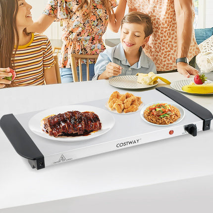 Electric Buffet Warmer, 3 Removable Trays, Adjustable Temp