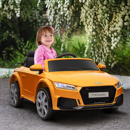 Electric ride-on car for children, remote control, yellow