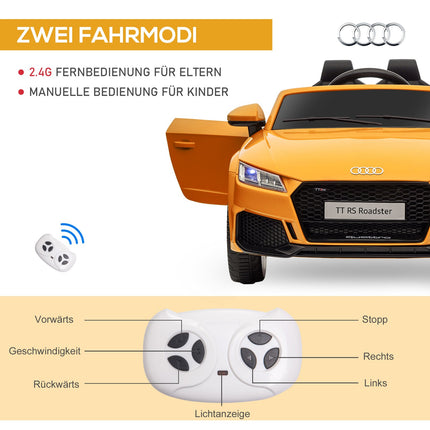 Electric ride-on car for children, remote control, yellow