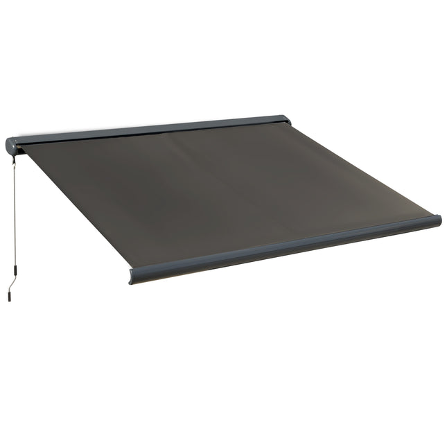 Electric Cassette Awning with Remote, Dark Gray 3x2.5m