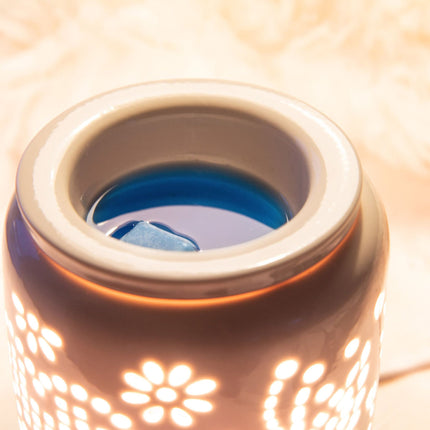 Electric Ceramic Fragrance Lamp – Heart Pattern, Safe & Stylish