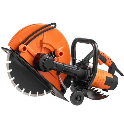 Electric Concrete Saw, 14 In Blade, Wet Dry, Water Pump