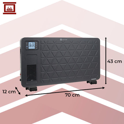 Electric Convector Heater, 2300W, WiFi Control, Black
