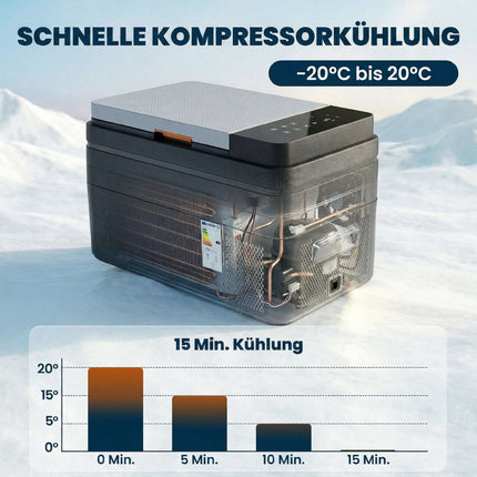 Electric Cooler Box 30L, -20C to 20C, App Control