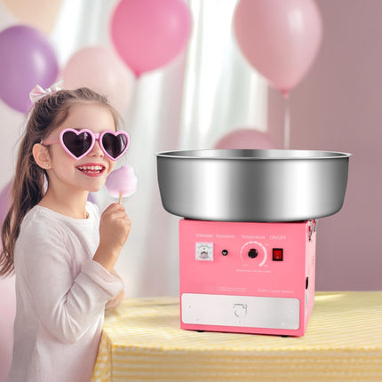 Electric Cotton Candy Machine, 1000W, 52cm Bowl, Pink