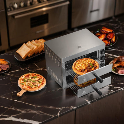 Electric Countertop Pizza Oven, 12-Inch, 1700W, Temp Control