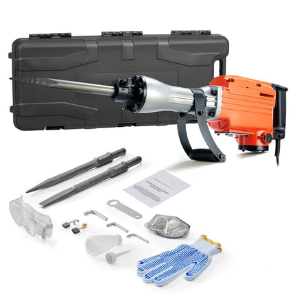 Electric Demolition Jack Hammer 2200W, 2 Chisel Bits