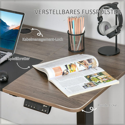 Electric Standing Table Frame, Motorized Height Adjustable, 140x70Cm