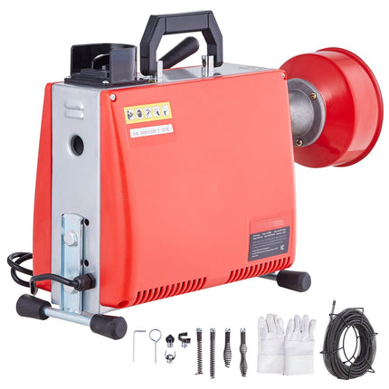 Electric Drain Cleaner Machine, 250W, 20m Cable, Manual Feed