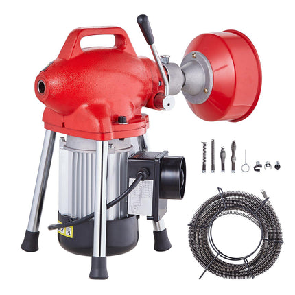 Electric Drain Cleaner Machine, 250W, 66 Ft x 5/8 In