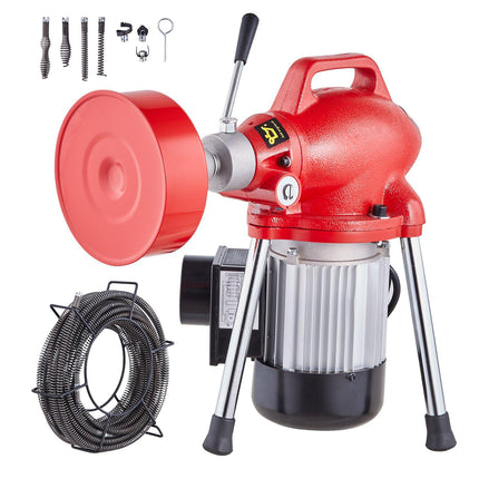 Electric Drain Cleaner Machine, 250W, 66 Ft x 5/8 In
