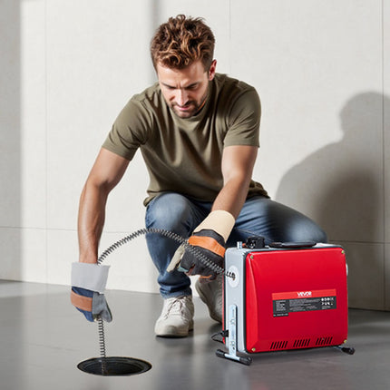 Electric Drain Cleaner Machine 500W, 25m Cable, 8 Cutters
