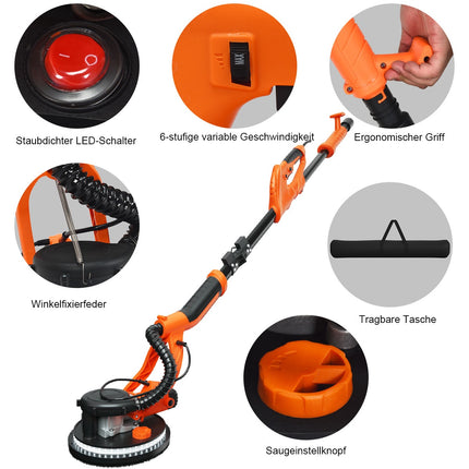 Electric Drywall Sander 750W, 225mm, Dust Extraction
