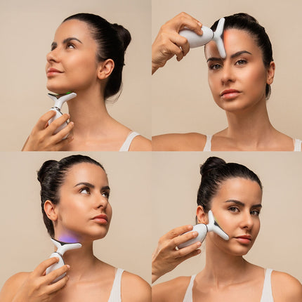 Electric Facial Massager with LED, EMS, Heat for Firming