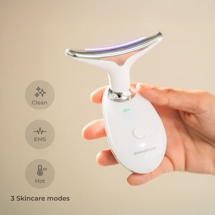 Electric Facial Massager with LED, EMS, Heat for Firming