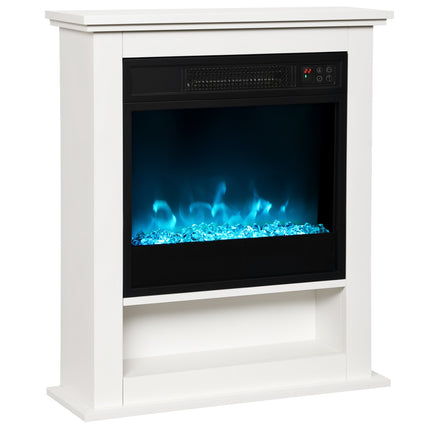 Electric Fireplace, 1800W, 9 Flame Colors, Remote Control