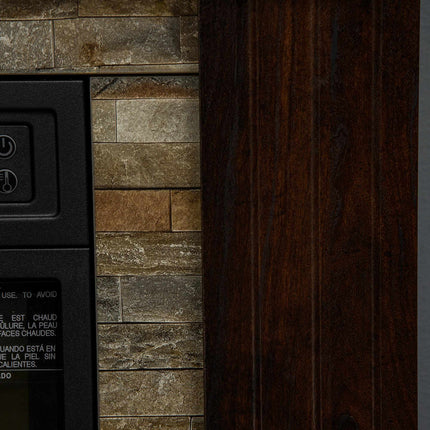 Electric Fireplace 1800 W with Heater and Remote Control, Dark Brown