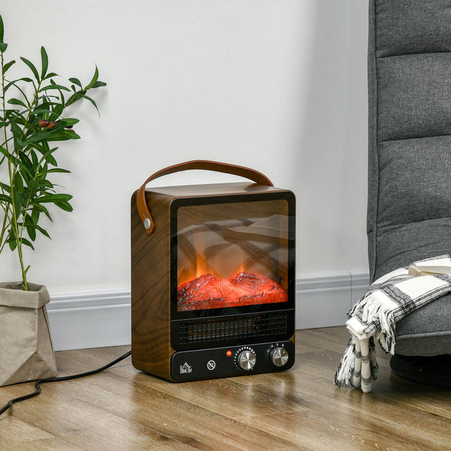 Electric stove 750/1500W, Flame effect, Low noise